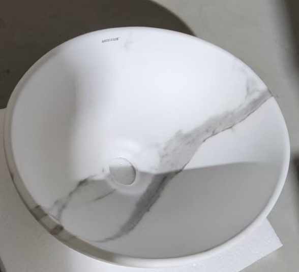 Раковина накладна MIXXUS PREMIUM ELLIPSE-0108 MARBLE 400х330х145mm   ( MP6526 ) 29206 Харьков - изображение 7