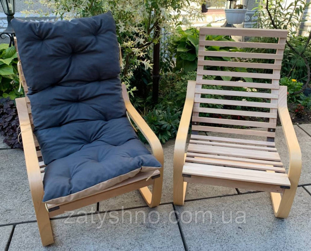 Крісло дерев'яне з подушкою Київ - фото 6