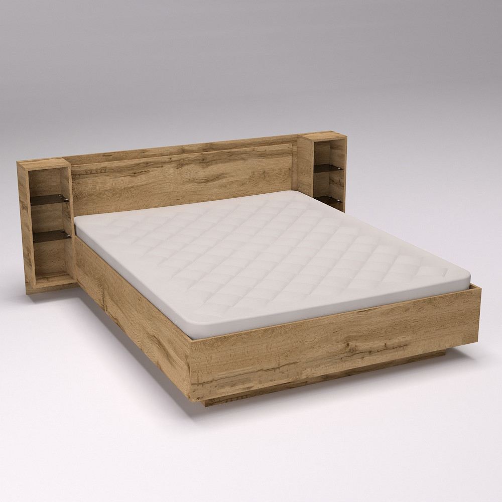 Кровать Кристалл №1 двуспальная, Дуб Аппалачи, 2035х1976х850 Львов - изображение 2