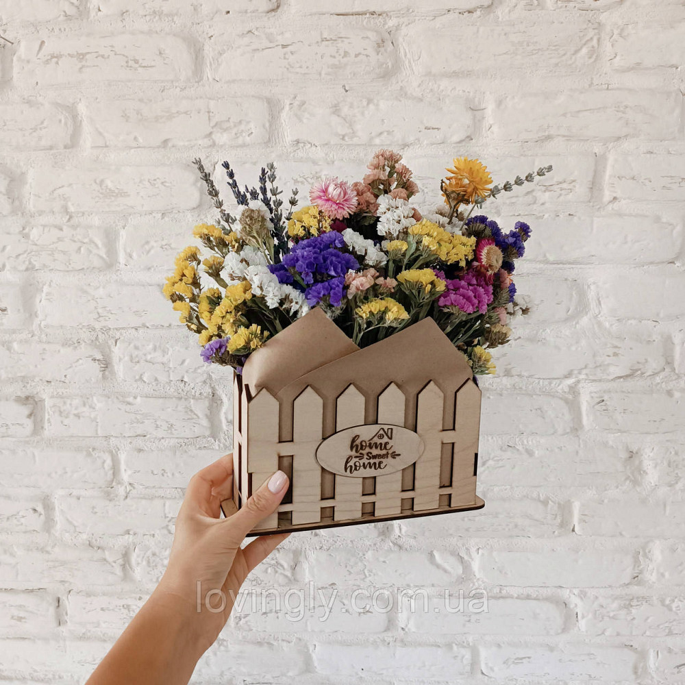 Композиція із сухоцвітів в кашпо  "Милий Дім"  36/20см Ірпінь - фото 6