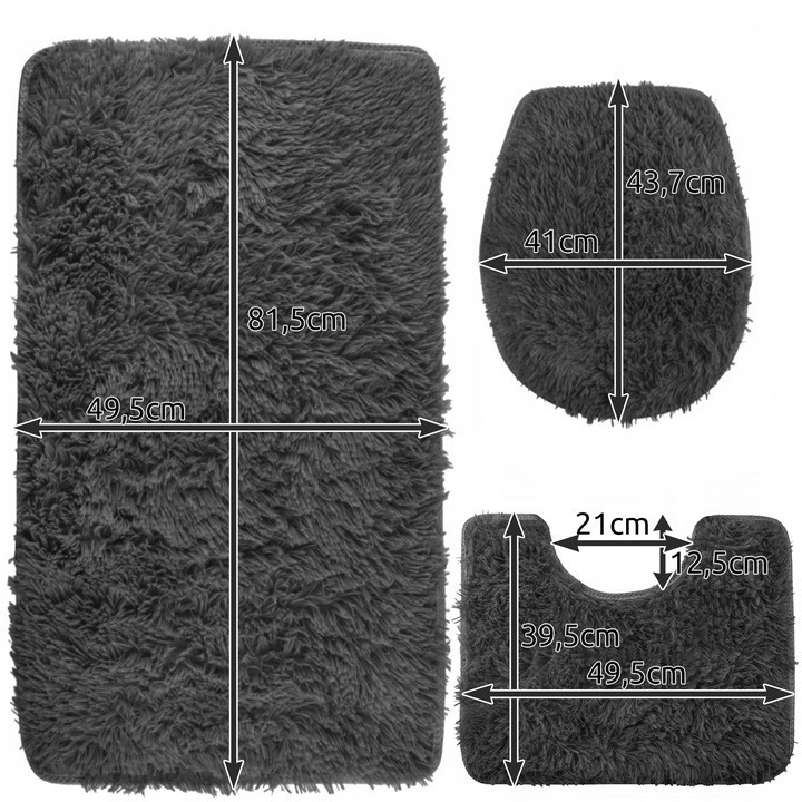 Комплект ковриков нескользящих для ванной 3 шт Ruhhy (22061) Нововолынск - изображение 7