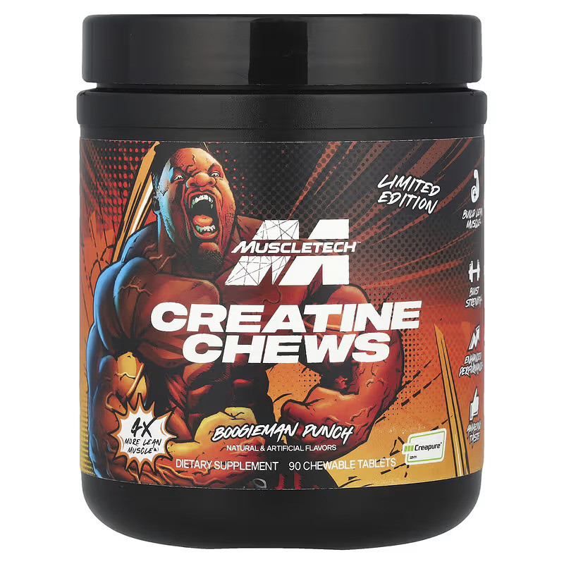 Креатин MuscleTech Creatine Chews 90 Chewable Tablets (Boogieman Punch) Луцьк - фото 1