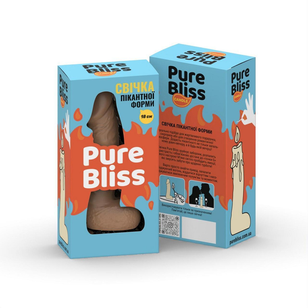 Свеча в виде члена Pure Bliss BIG Brown 18 см Sex Aura Киев - изображение 8