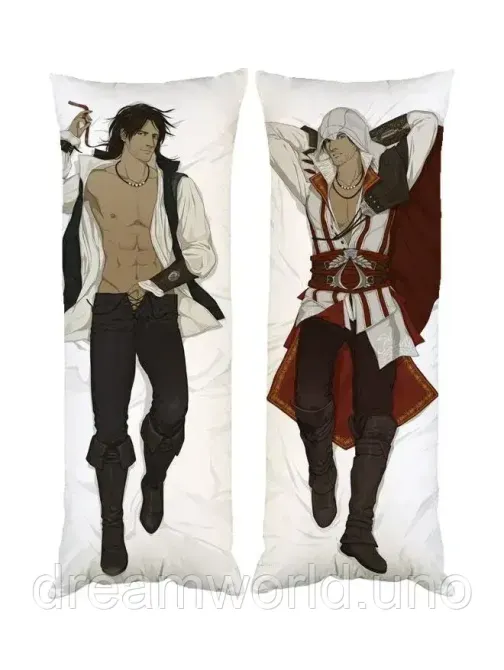 Подушка дакімакура Асасин Крід декоративна пардова подушка для обіймання двостороння 40х120 Харків - фото 1