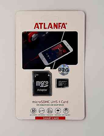 Карта памяти micro sd Atlanfa 32 Гб с адаптером 10 class Черный Полтава