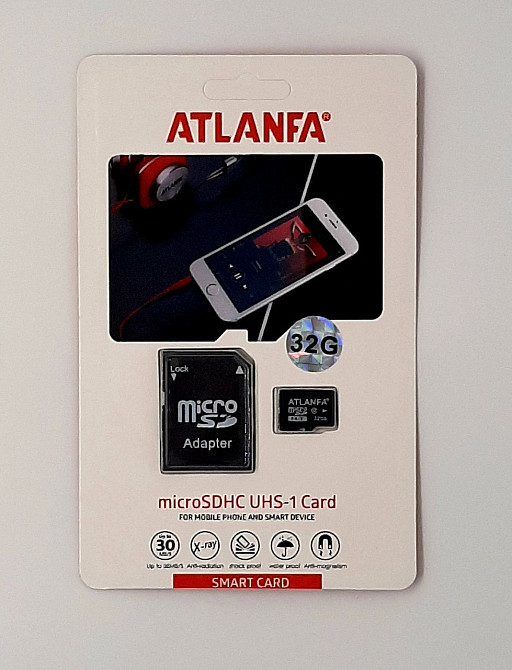 Карта памяти micro sd Atlanfa 32 Гб с адаптером 10 class Черный Полтава - изображение 1