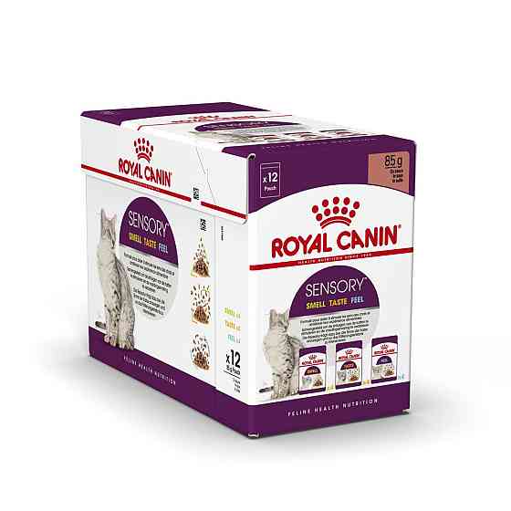 Вологий корм для дорослих котів ROYAL CANIN SENSORY MULTIPACK GRAVY, 12 паучів Київ