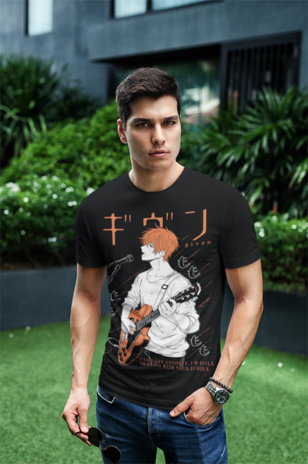 Футболка для хлопчика з аніме принтом Аніме Гівен Сато Мафуйу оверсайз (зріст від 165 до 180) Чорний AnimeJ0761m Дніпро - фото 4