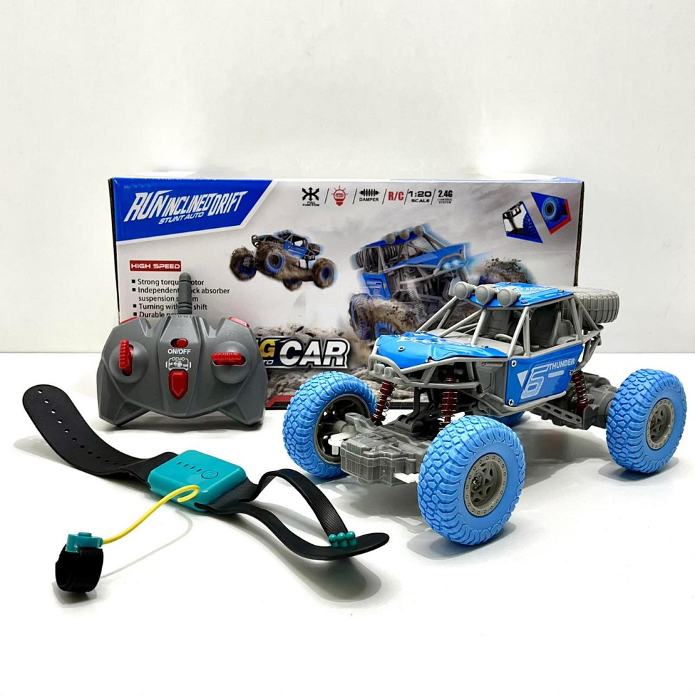 Машинка джип на радіокеруванні годинник + пульт з амортизацією 1:20 Блакитна (UD2201AS) Чернігів - фото 1