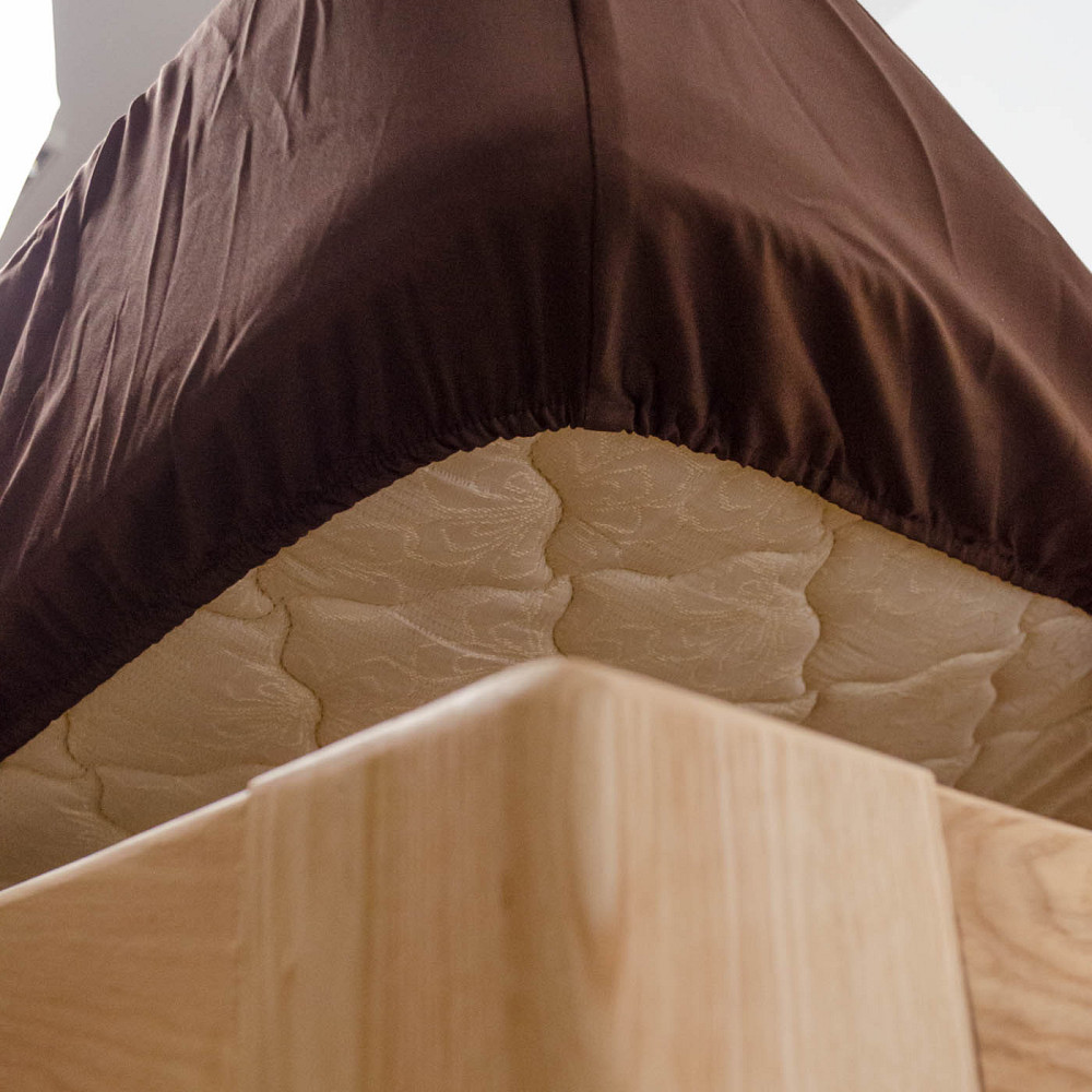 Простирадло на резинці євро сатин 100% бавовна 200х200х35см 125г/м2 (Шоколад) Суми - фото 5