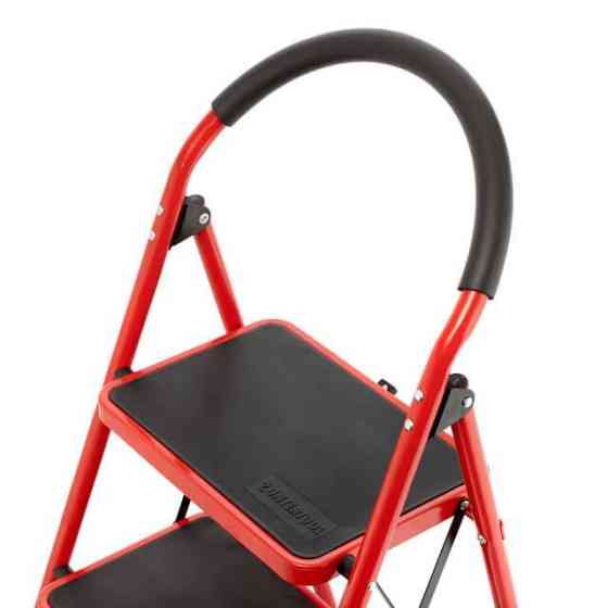 Драбина сталева, 5 сходинок, 380×260 мм, висота: 1617 мм, висота до платформи: 1215 мм INTERTOOL LT-0039 Київ