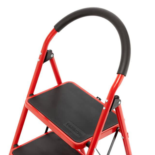 Драбина сталева, 5 сходинок, 380×260 мм, висота: 1617 мм, висота до платформи: 1215 мм INTERTOOL LT-0039 Київ - фото 5