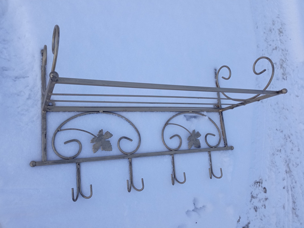 Вешалка кованая настенная малая M-080 для одежды Киев - изображение 2