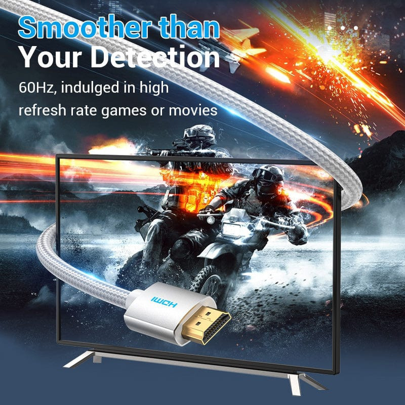 Кабель HDMI M - M, 3.0 м, V2.0, 4K 60Гц, обплетення, Silver Metal Type Vention Винница - изображение 4
