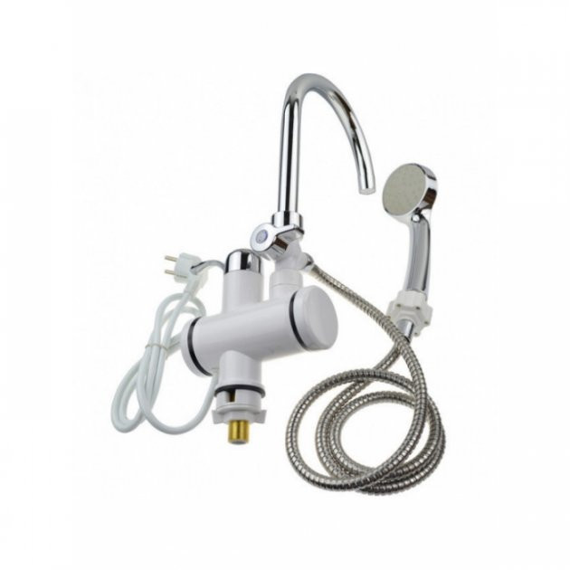 Кран-водонагреватель проточный с душем Delimano 3000 Вт нижнее подключение Київ - фото 2