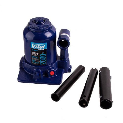 Гидравлический телескопический домкрат 2 тонны, 2 цилиндра, высота подъема от 150 до 370 мм, 5,3 кг (DB-20002C/TF0202) Харьков - изображение 1