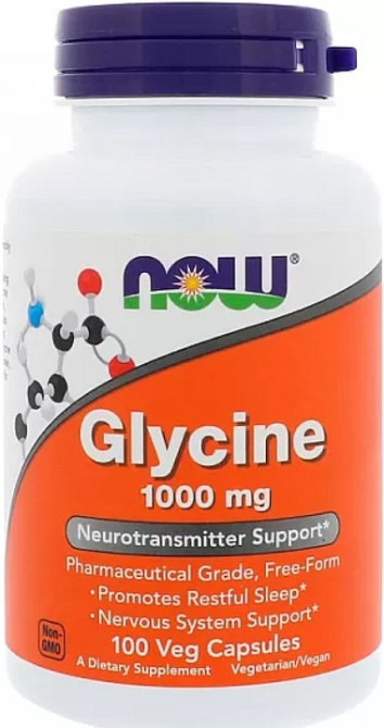Глицин NOW Glycine 1000mg 100 vcaps Киев - изображение 1
