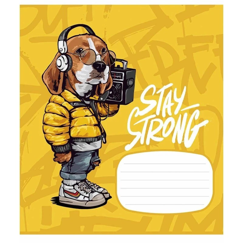 Зошит учнівський "Stay Strong" 018-3308L-3 в лінію, 18 аркушів Вінниця - фото 1