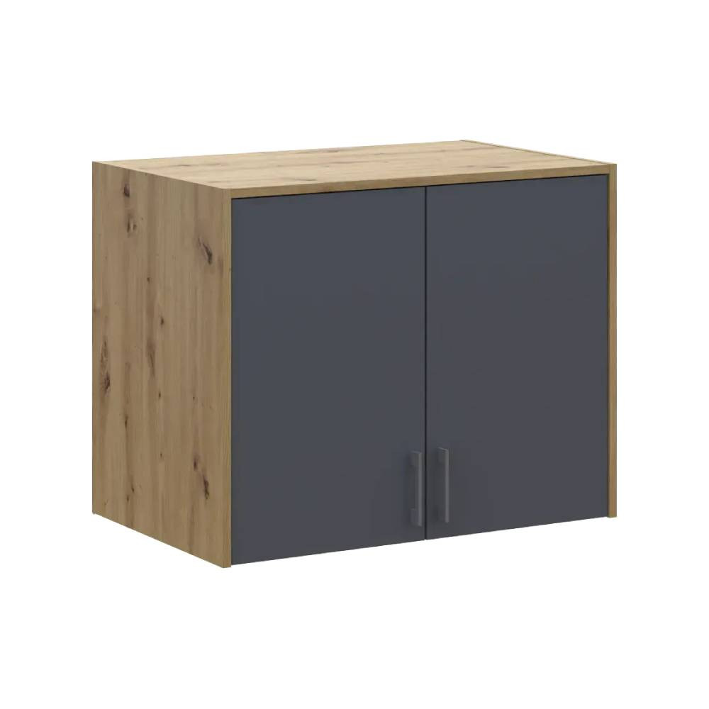 Антресоль висока Doros Ронді Дуб Артизан/Графіт 2 ДСП 82х52х65 (DRS-011905) Львів - фото 4