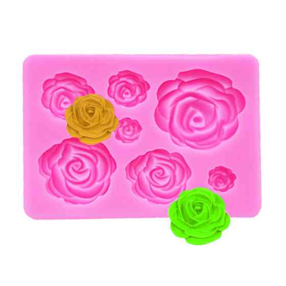 Кондитерский молд Розы 83 на 60 мм розовый Киев