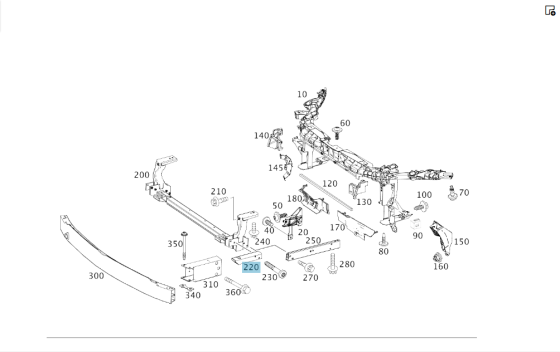 Mercedes-Benz  A2466260088 Бічний кронштейн опори радіаторів CLA Shooting Brake X117 CLA C117 GLA X156 A-class W176 B-class W242 B-class W246 Одесса