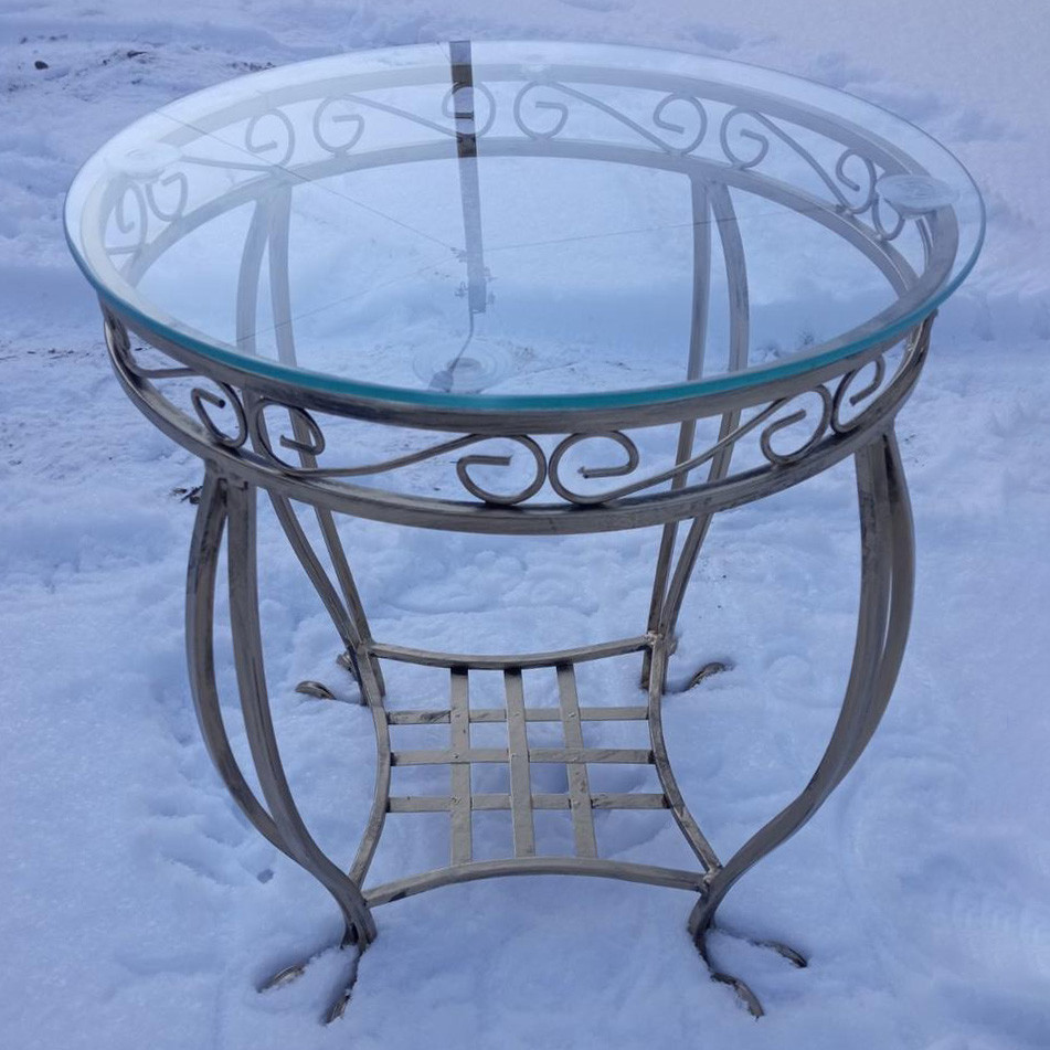 Столик журнальний кований круглий М-095 Київ - фото 1