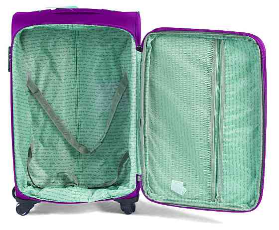 Валіза тканинна WINGS 1708 середня 66 см фіолетова 4 колеса Київ