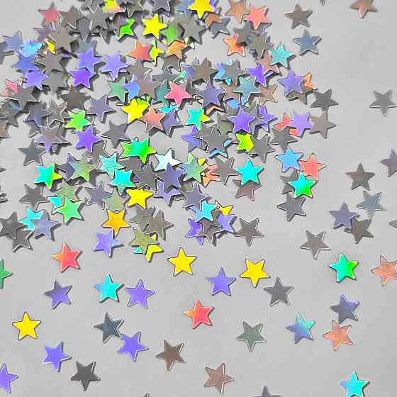 Конфетти Звездочки для праздника жесткий 15 г 5 мм перламутровый Киев