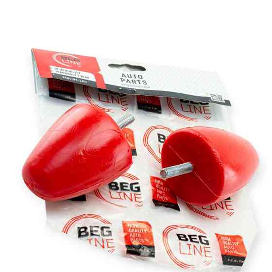 Отбойник переднийподвески низ. с резьбой полиуретан красн. 2шт Волга,Соболь Мукачево