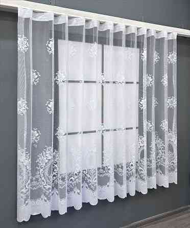 Тюль VR-Textil 1526т Жакард Білий 500х160 см (42-0827) Київ