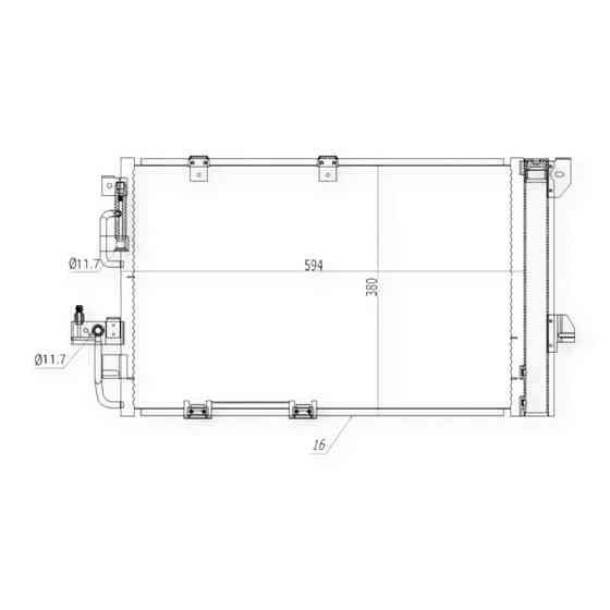 Радиатор Opel Astra G 1.4-2.2D (98-09) кондиционера Мукачево