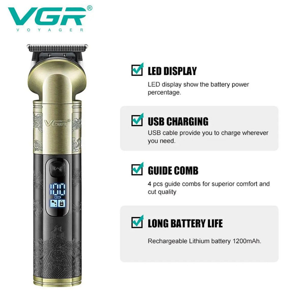 Профессиональная машинка для стрижки волос и бороды VGR, Электромашинка для волос MP-87 Львов - изображение 18