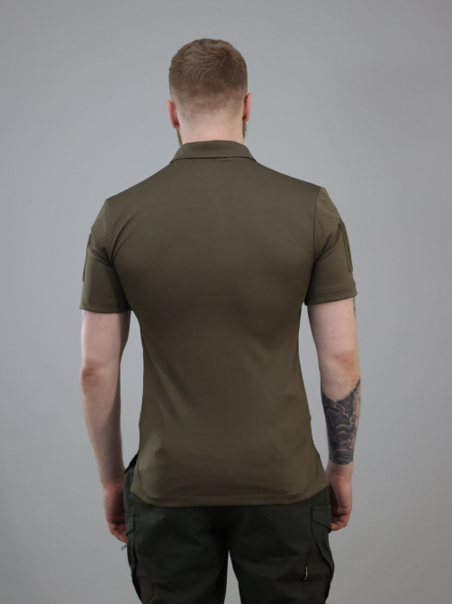 Тактична футболка Cool max олива для ЗСУ дихаюча легка з липучками для шевронів Львів - фото 4