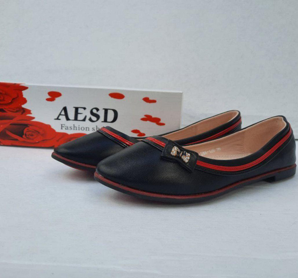 -Жінні Балетки Чорні з Червоним Мокасини Туфлі (розміри: 37,38) — 88-120 Дніпро - фото 3