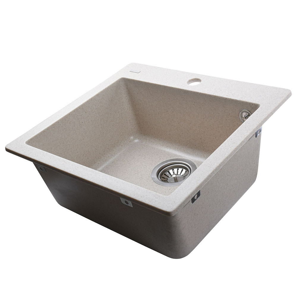 Гранітна мийка Globus Lux AOSTA піщаний 490x455мм-А0004 Тернополь - изображение 2