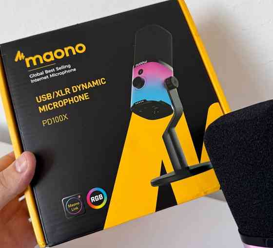 Мікрофон Maono PD100X RGB геймерський стрімів та подкастів fifine xlr. Київ
