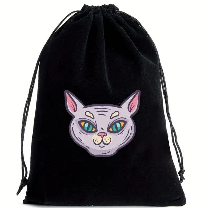 Черный бархатный мешочек для карт Таро или рун (13×18 см) – 8 вариантов дизайна Киев - изображение 3