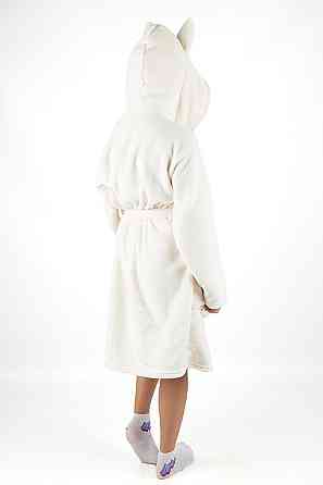 Халат дитячий теплий велсофт Лабубу, молочний топ Юрма одяг Київ