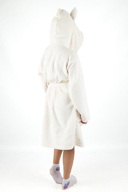 Халат детский теплый, велсофт Лабубу молочный топ Юрма одяг Киев - изображение 4