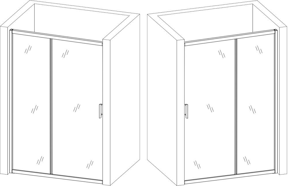 Душові двері TORMES 140FS BRAVO (2уп.) Київ - фото 8