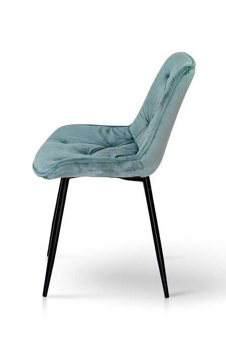 Стілець Прадо чорний/ велюр аквамарин Київ - фото 4