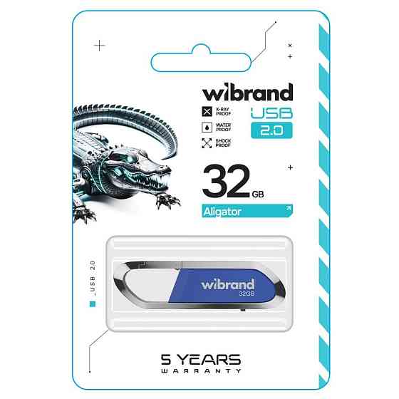 Флешка Wibrand Aligator 32ГБ Синя Київ