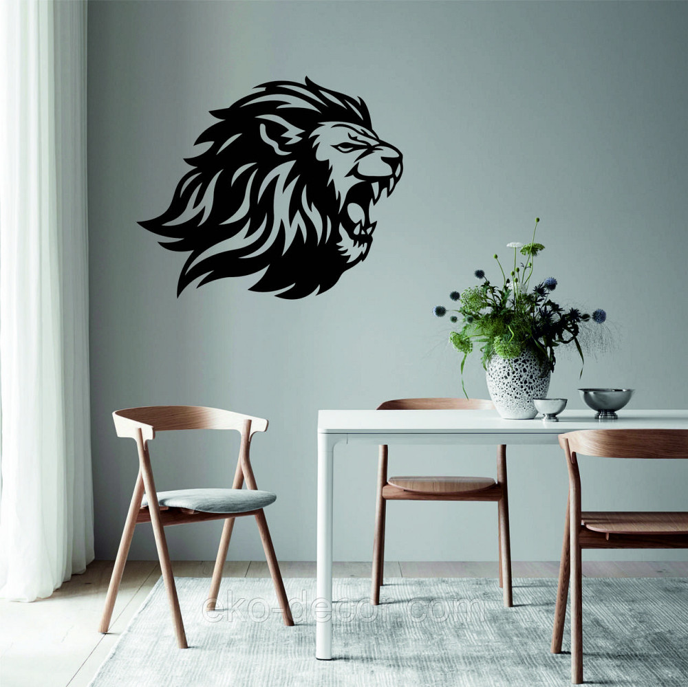 Настенный декор Панно  «Лев»  Декор на стену 110*90 см, Черный Киев - изображение 7