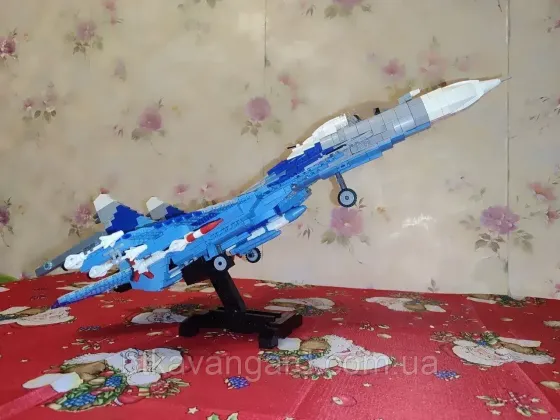 Конструктор блоковий літак винищувач "СУ-27" 2259 деталей військовий український ВСУ Teko 96094 Хмельницький