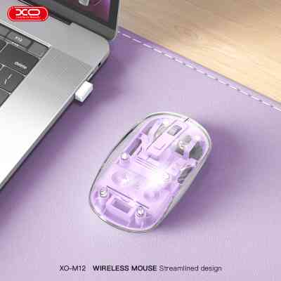 Мышка XO M12 Wireless Transparent/Pink (M12 Purple) Винница