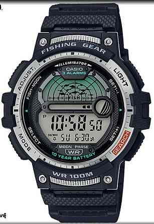 Часы мужские: Casio WS-1200H-1 WS-1200H-2 WS-1200H-3 таймер рыбака. Киев
