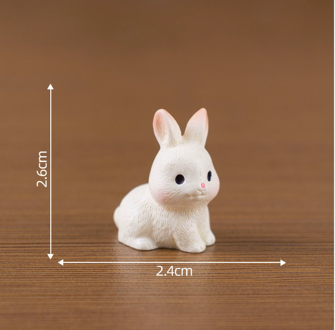 Фігурки Кролики 2.6 х 2.4 см Набір 4 шт Мініатюра для міні-саду Одеса - фото 7