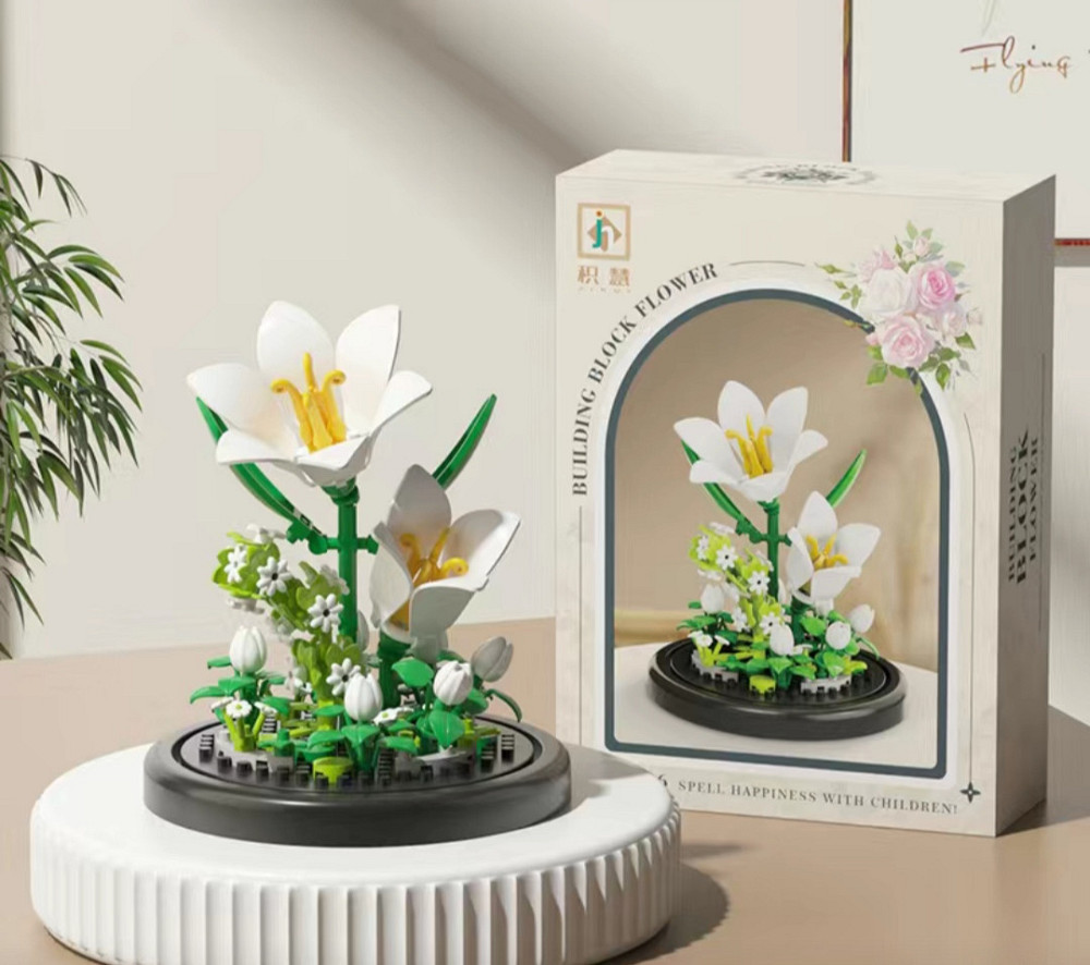 Конструктор 3D Цветы на подставке 120–190 деталей | Декоративный букет | Блочный конструктор для детей и доро Киев - изображение 4