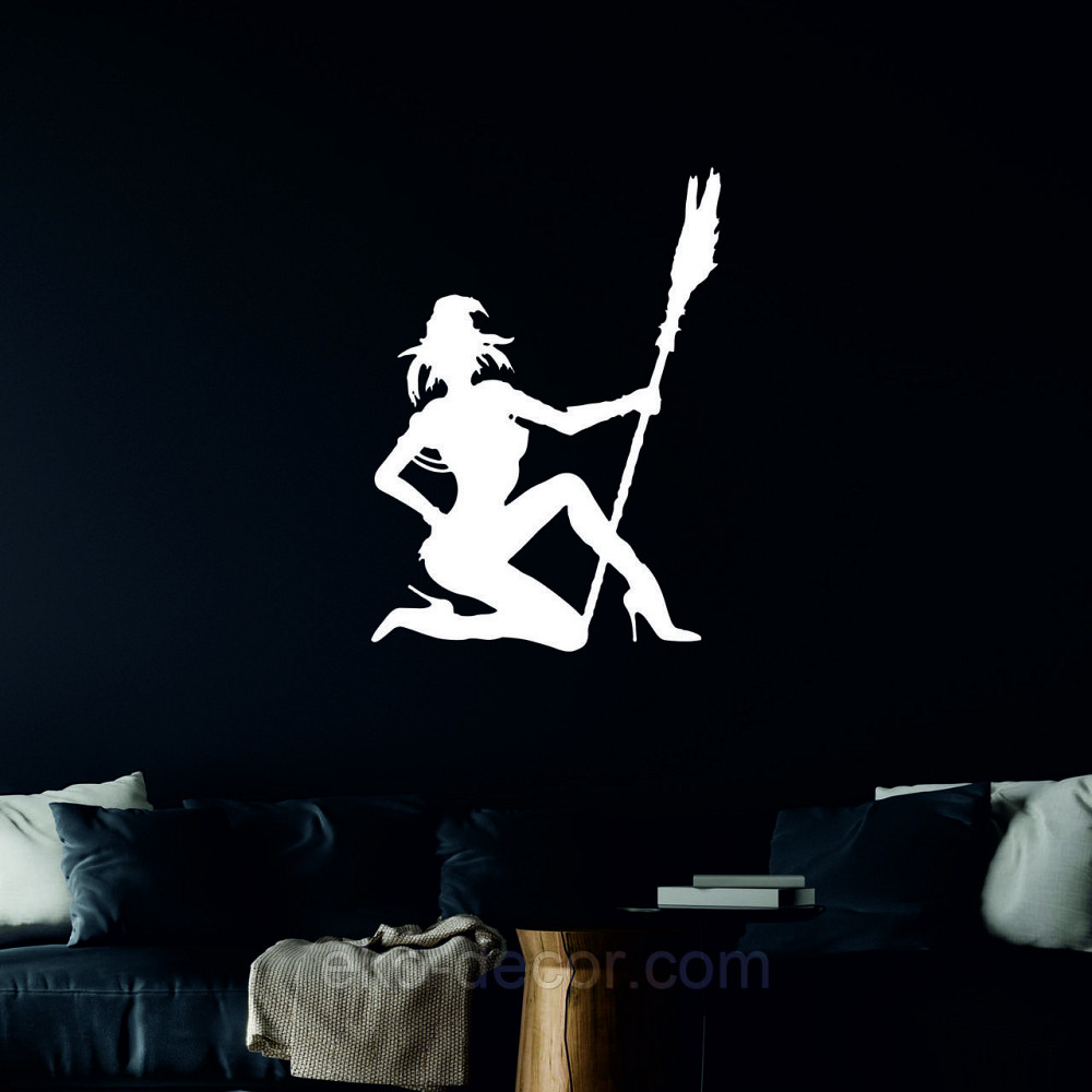 Декоративное настенное Панно «Девушка с метлой», Декор на стену 70*50 см, Белый Киев - изображение 6