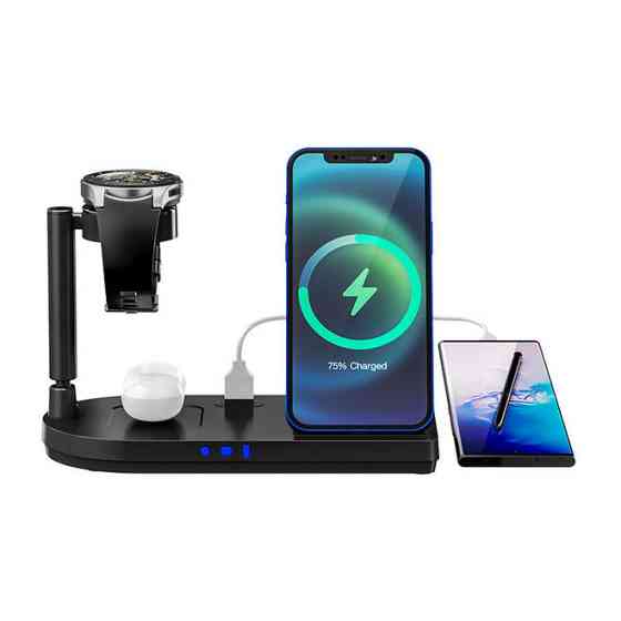 Безпровідна зарядка для телефону F5 4в1 15 Вт (без БЖ) Луцьк